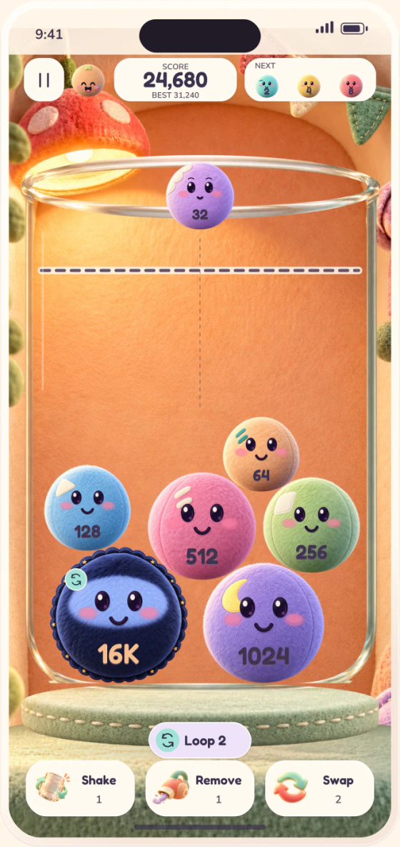 Numbers jar in a plush nook, with soft numbered pals
